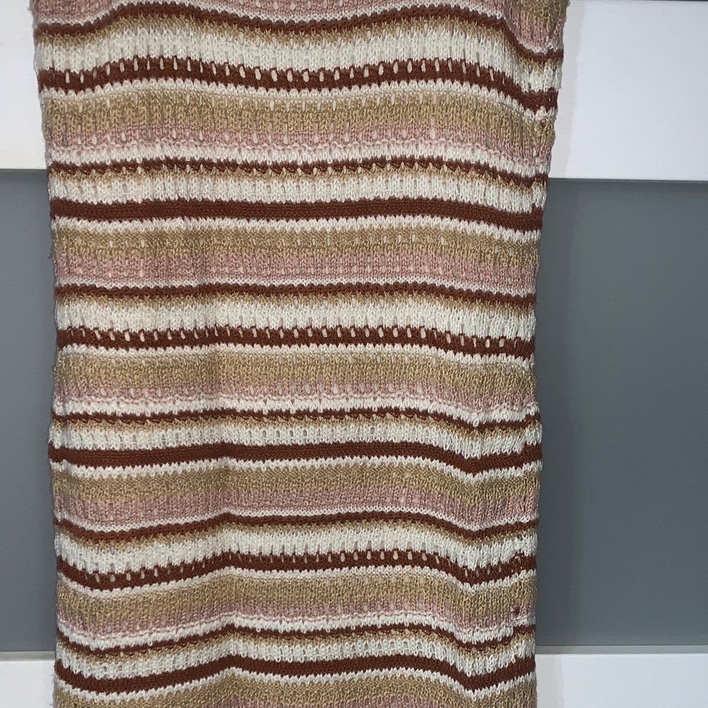 Olive & Oak Beige Striped Midi Dress - Picture 8 of 9
